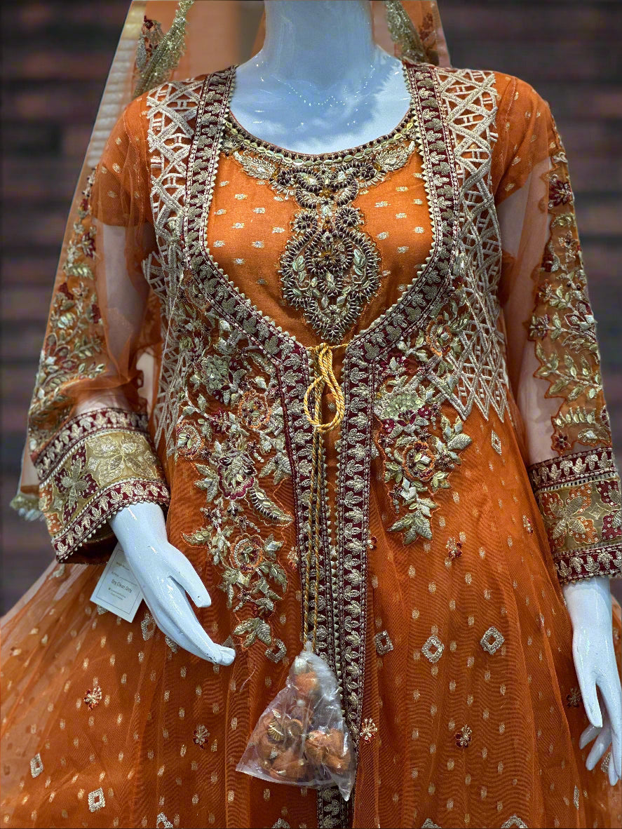 Luxury Formal Rust/Orange Maxi 3-Piece